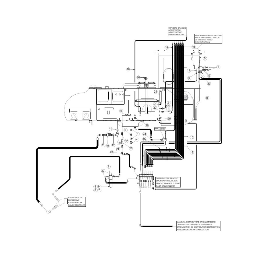 CIFA K1004088 вузла гідросистеми стріли автобетононасоса CIFA K31L HP1608EC Parts_page-177
